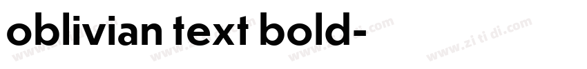 oblivian text bold字体转换